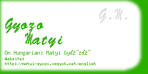 gyozo matyi business card